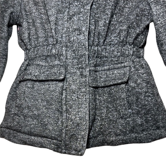 Me Jane Mini Toddler Girls Grey Sherpa Lined Winter Coat Size 12 Months - Picture 2 of 8